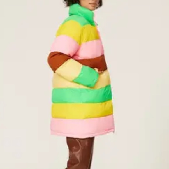 New Rachel Antonoff x Free People Terry Colorblock XS & Med Pink Striped Coat - Picture 10 of 16